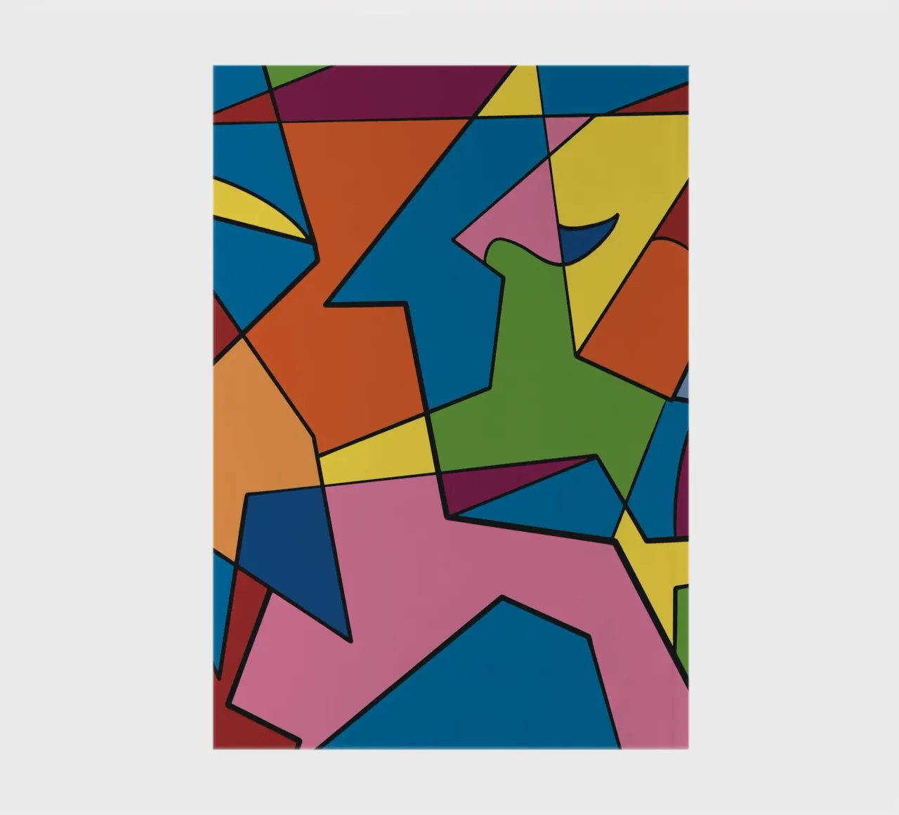 Color mosaic square abstract var 2 notebook by Little Dean