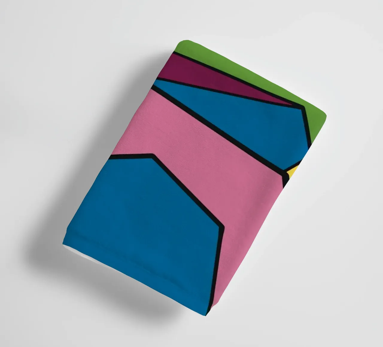 Color mosaic square abstract var 2 towel by Little Dean