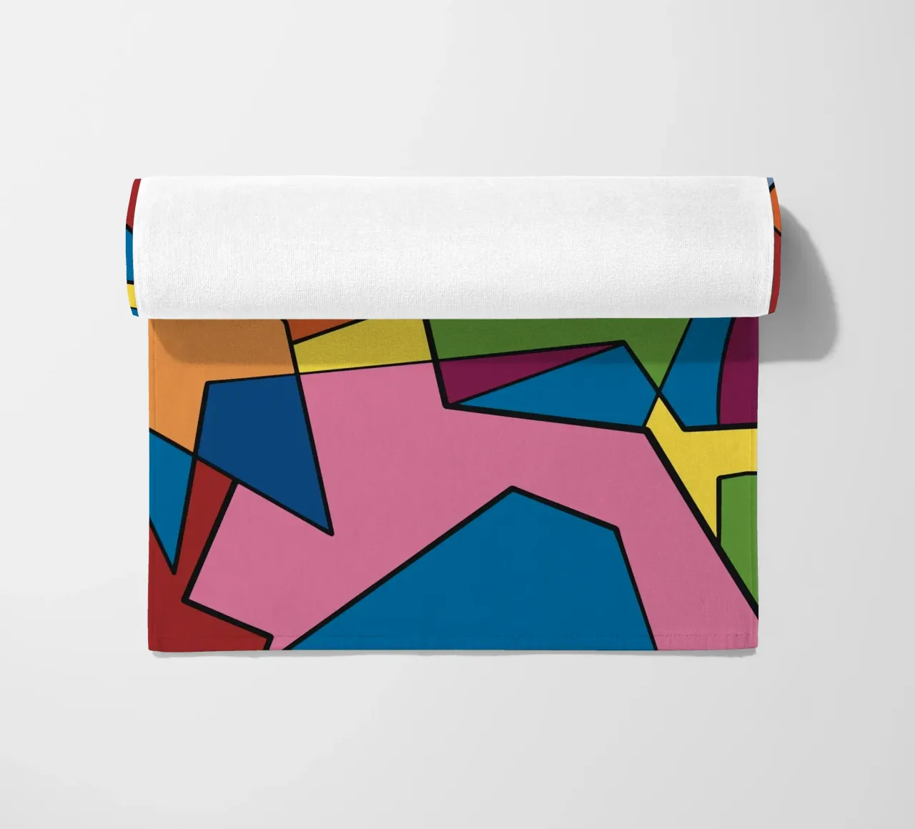 Mosaico a colori quadrato astratto var 2 telo mare da Little Dean