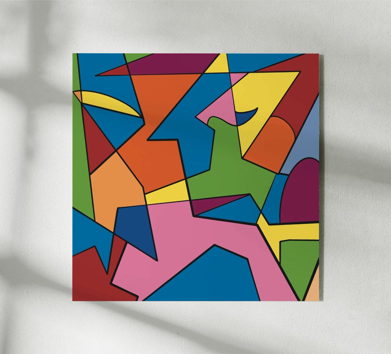Mosaico a colori quadrato astratto var 2 plexiglass da Little Dean