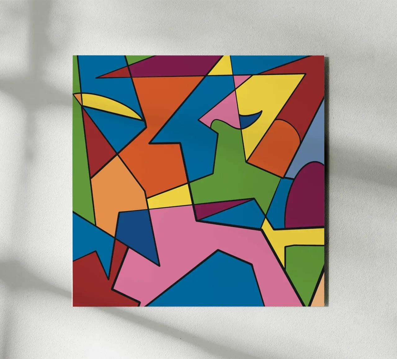 Mosaico a colori quadrato astratto var 2 pannello forex da Little Dean