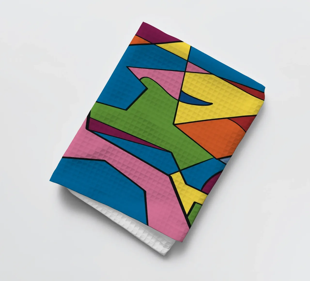 Mosaico a colori quadrato astratto var 2 canovaccio da cucina da Little Dean