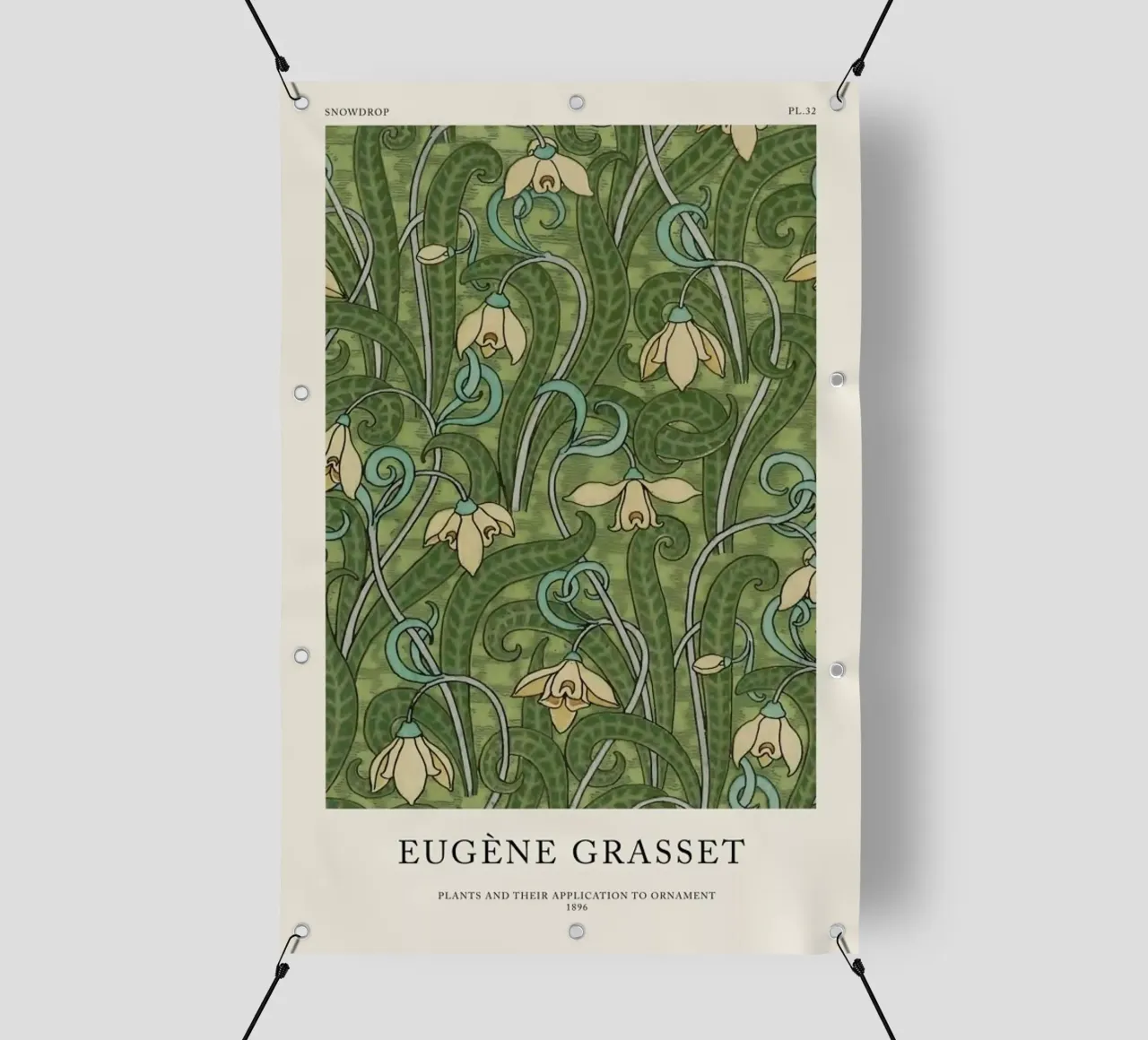 Grasset - Snowdrop 32 telo in pvc da Vintage by JUNIQE