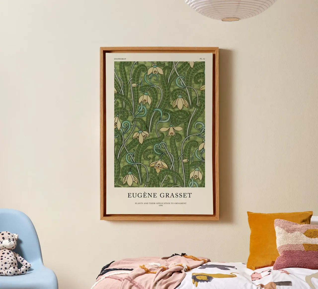 Grasset - Snowdrop 32 tela con Cornice a cassetta da Vintage by JUNIQE