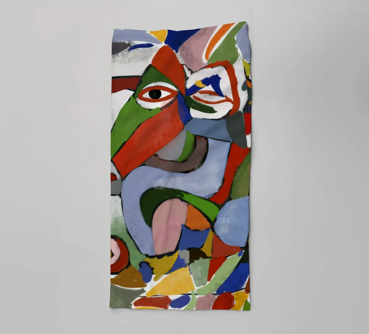 Portrait of a jester towel by Little Dean