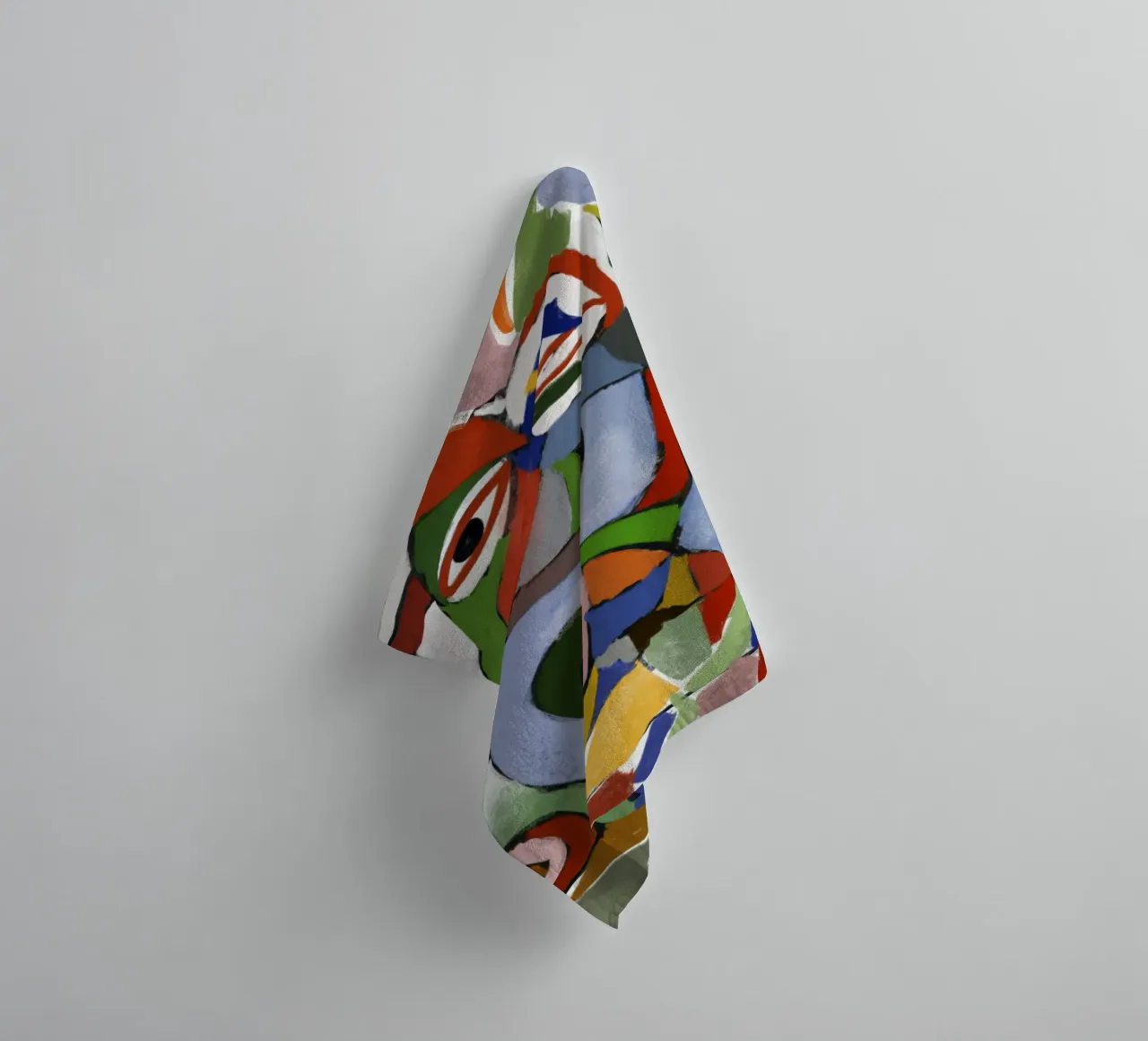 Portrait of a jester towel by Little Dean