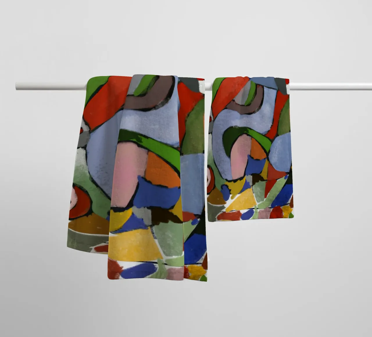 Portrait of a jester towel by Little Dean