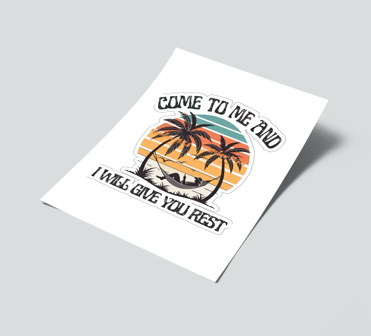 Come to Me and Rest A Divine Invitation to Peace Find Rest sticker sheet by Lionandlamb