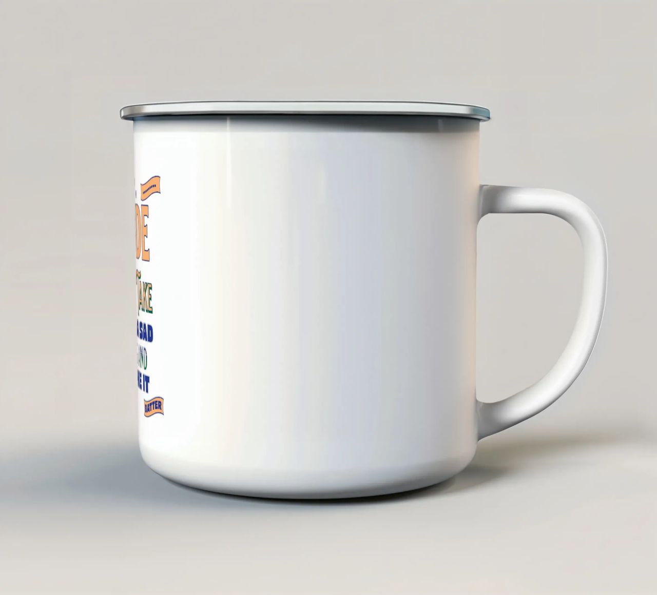 Ehi, Jude, non renderlo cattivo tazza in smalto da Gunawan Rb