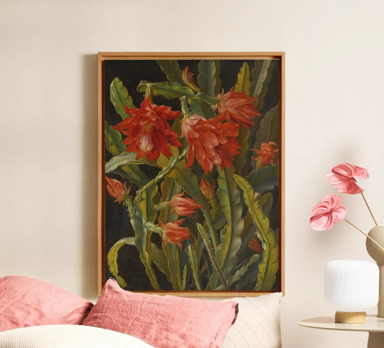Cactus Flowers canvas by vintageshop