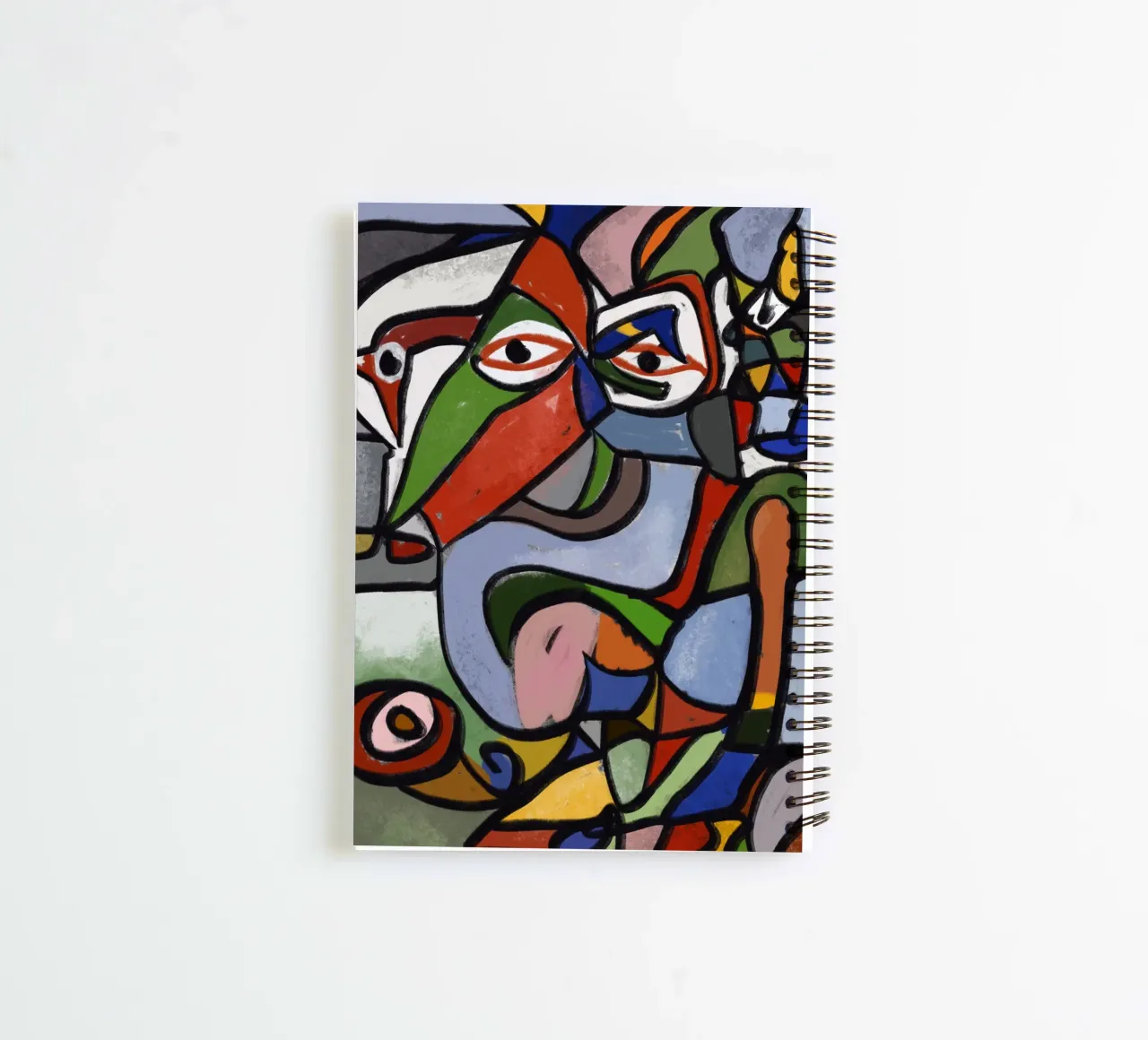 Portrait of a jester var 2 spiral notebook by Little Dean