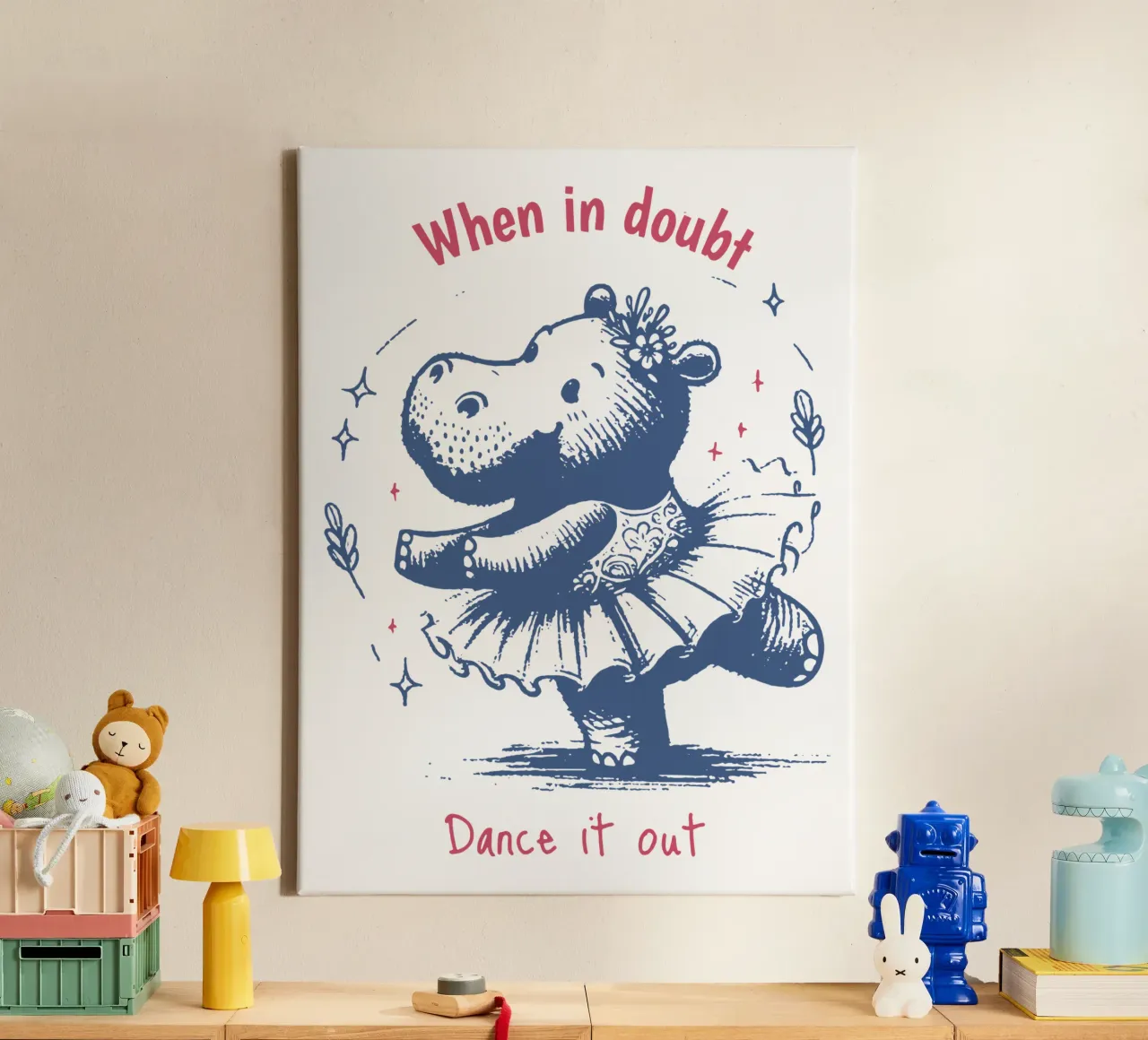 When in doubt - dance it out canvas with Floater frame by Gunawan Rb