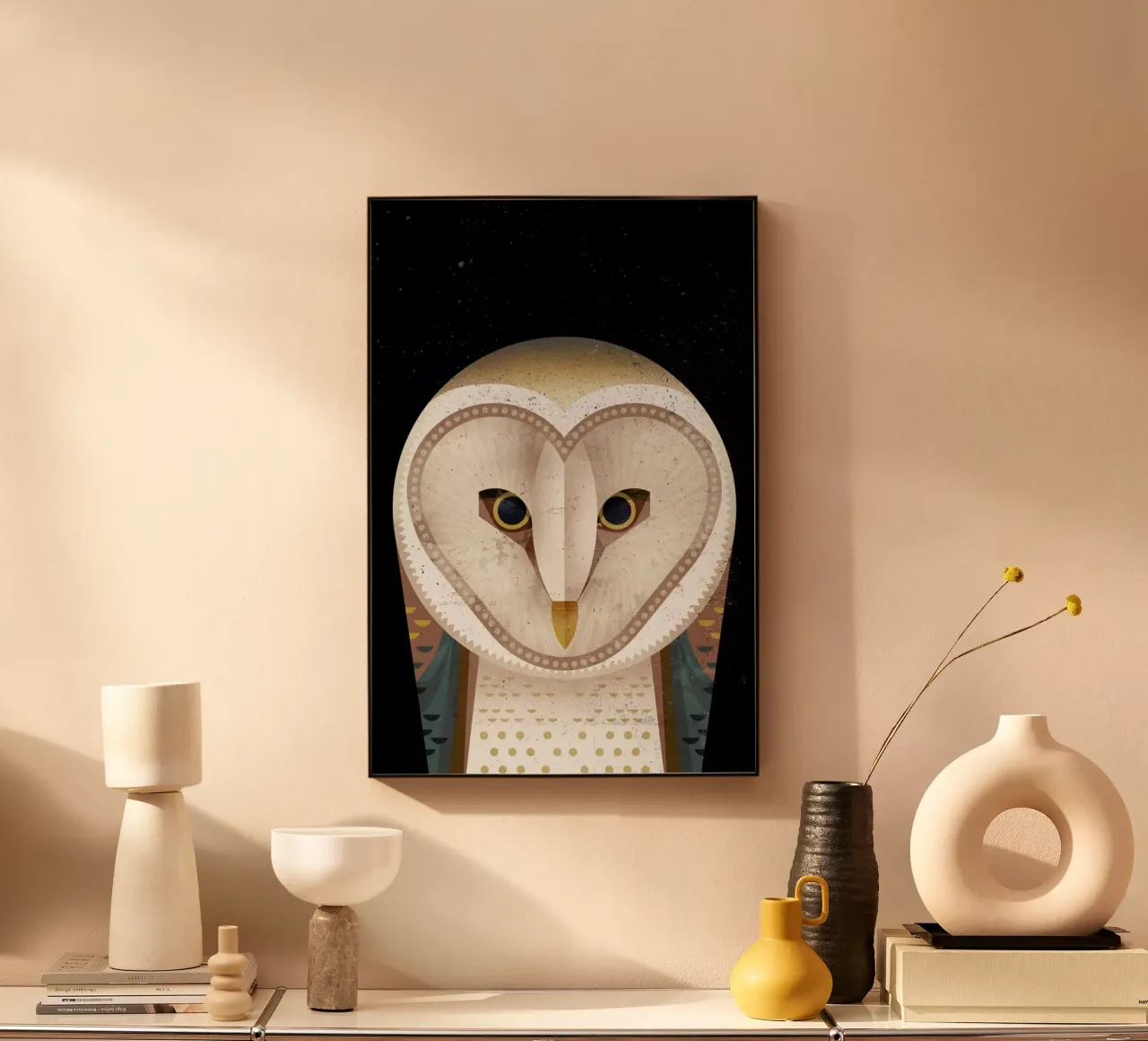 Barn Owl acrylic glass by Dieter Braun