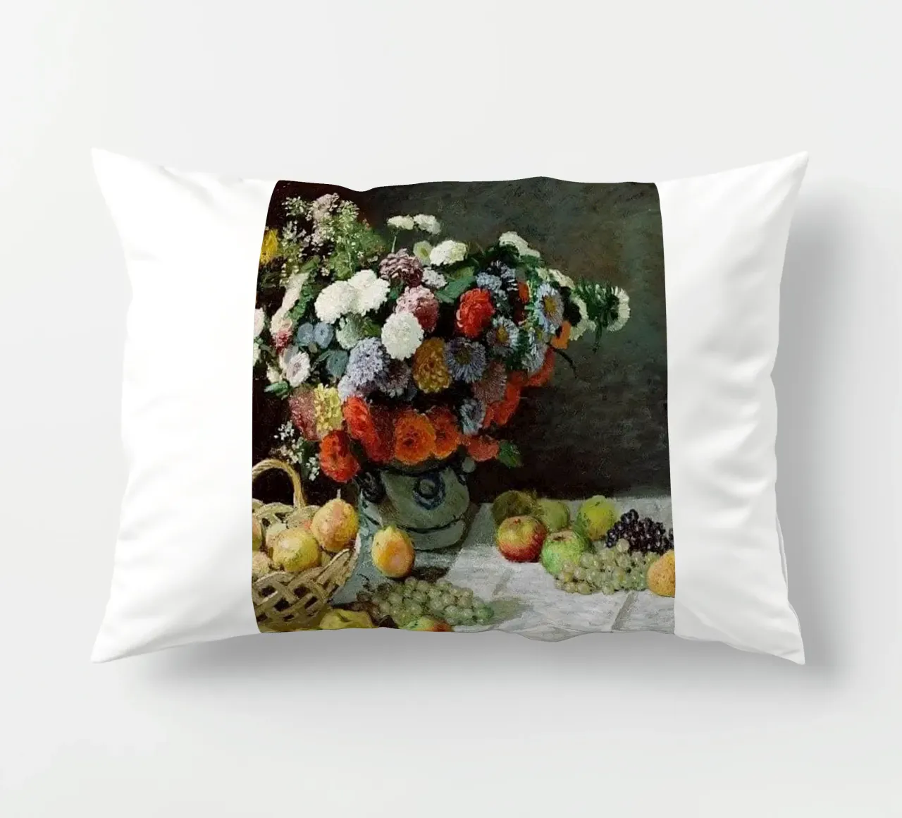 composizione floreale bouquet e vaso di fiori claude monet cuscino da belong shop