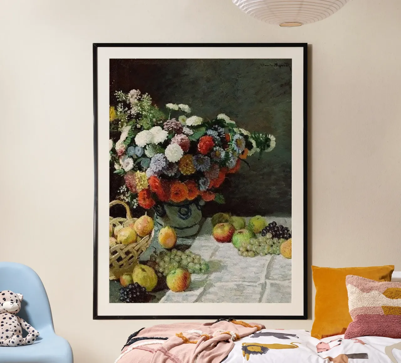 blumengesteck blumenstrauss und vase claude monet Hahnemühle von belong shop