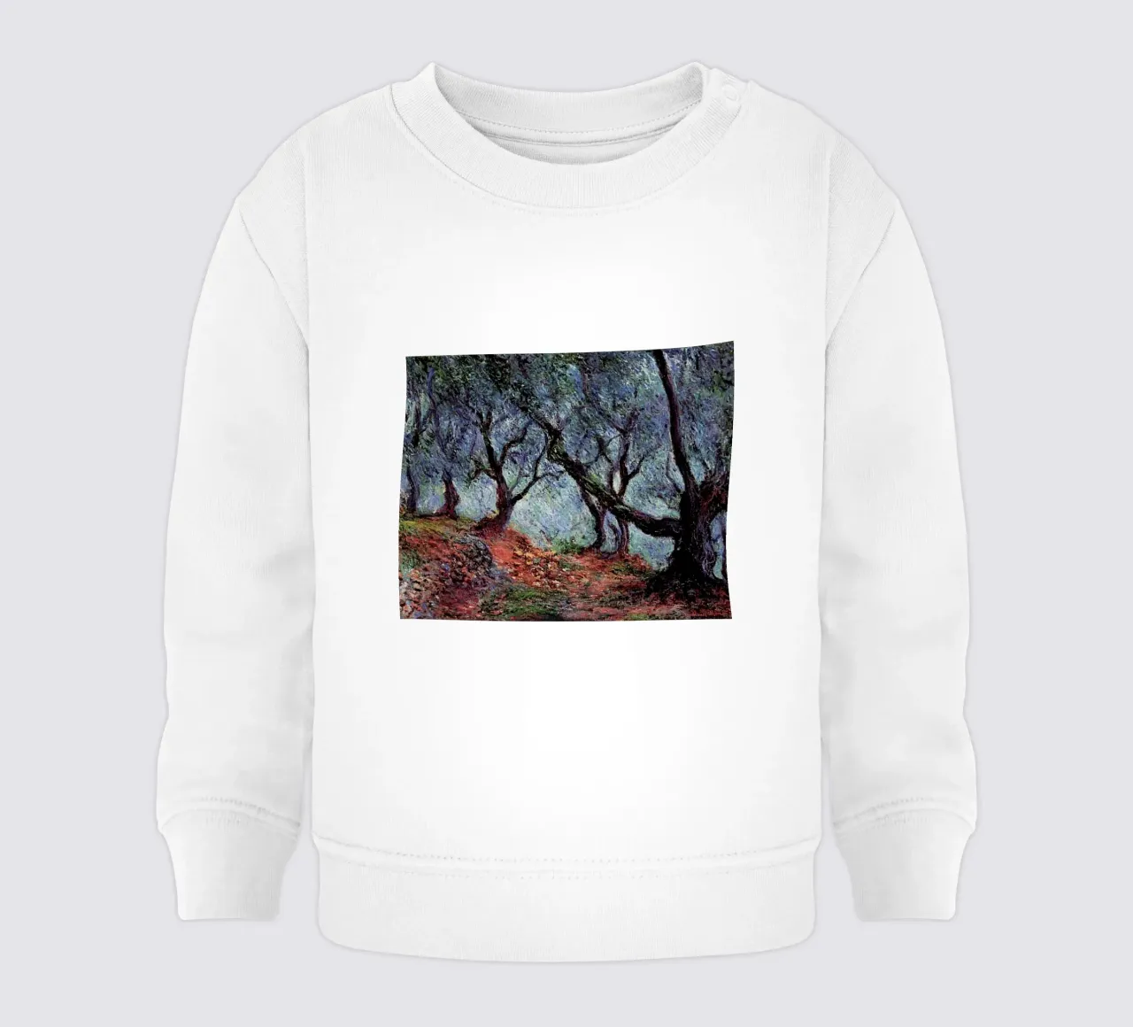 albero di rami contorti claude monet felpa neonato da belong shop