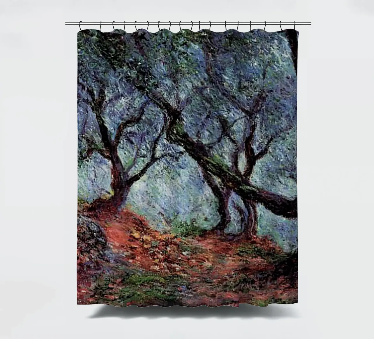 albero di rami contorti claude monet tenda da doccia da belong shop