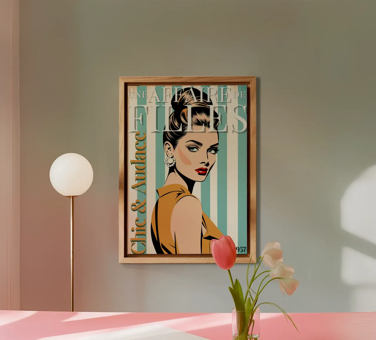 Vintage Magazine Poster - June 1957 alu-dibond by Une Affaire de Filles