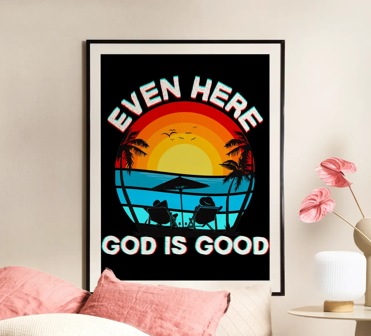 Dio è buono, anche qui, anche ora, anche adesso. La fede nella stagione poster con telaio in alluminio da Lionandlamb