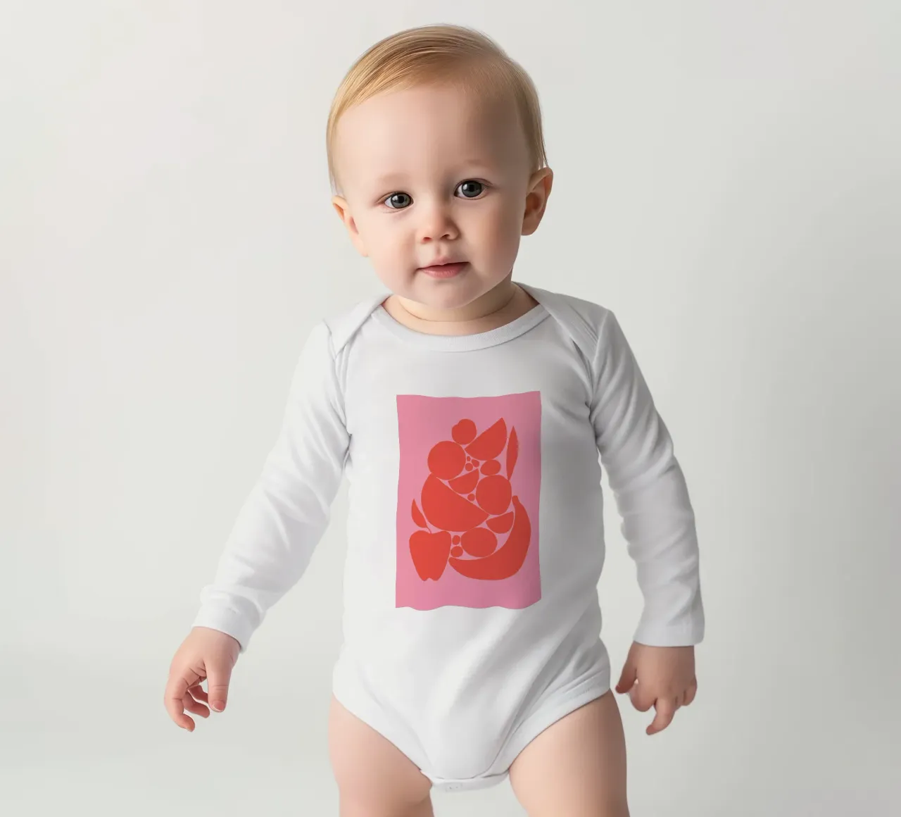 Fruit Party long-sleeve baby romper by Pure