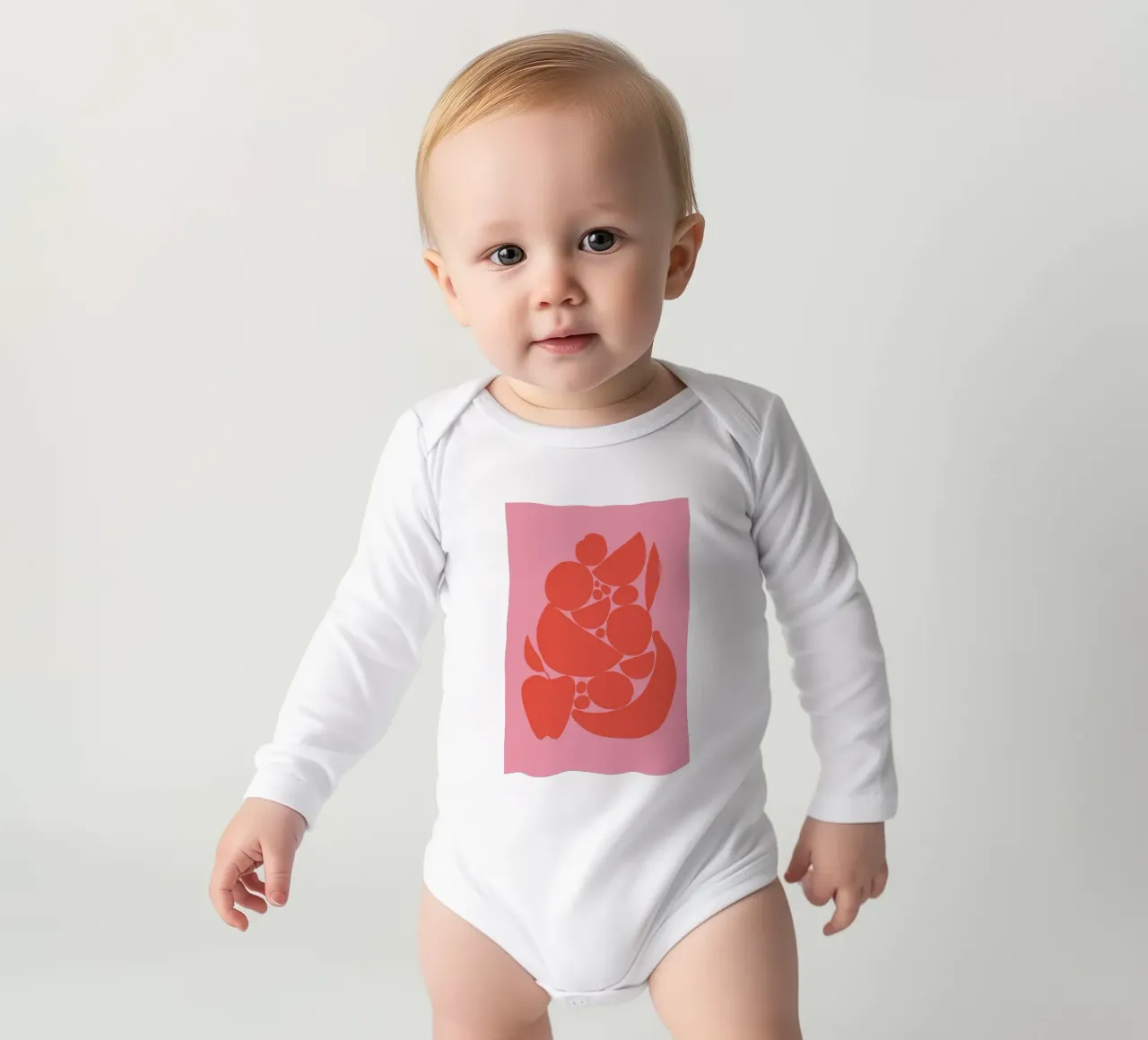 Fruit Party long-sleeve baby romper by Pure
