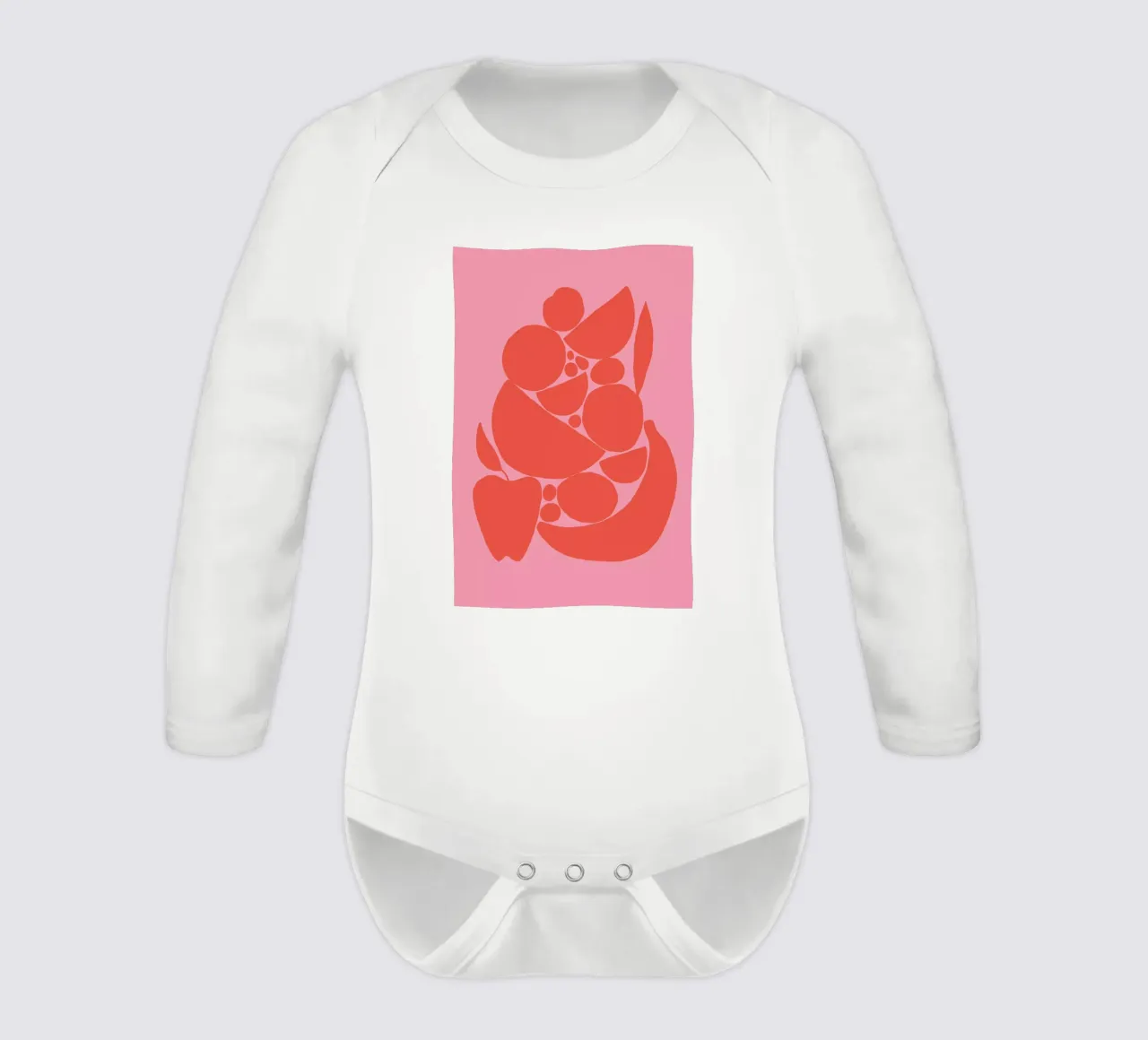 Fruit Party long-sleeve baby romper by Pure