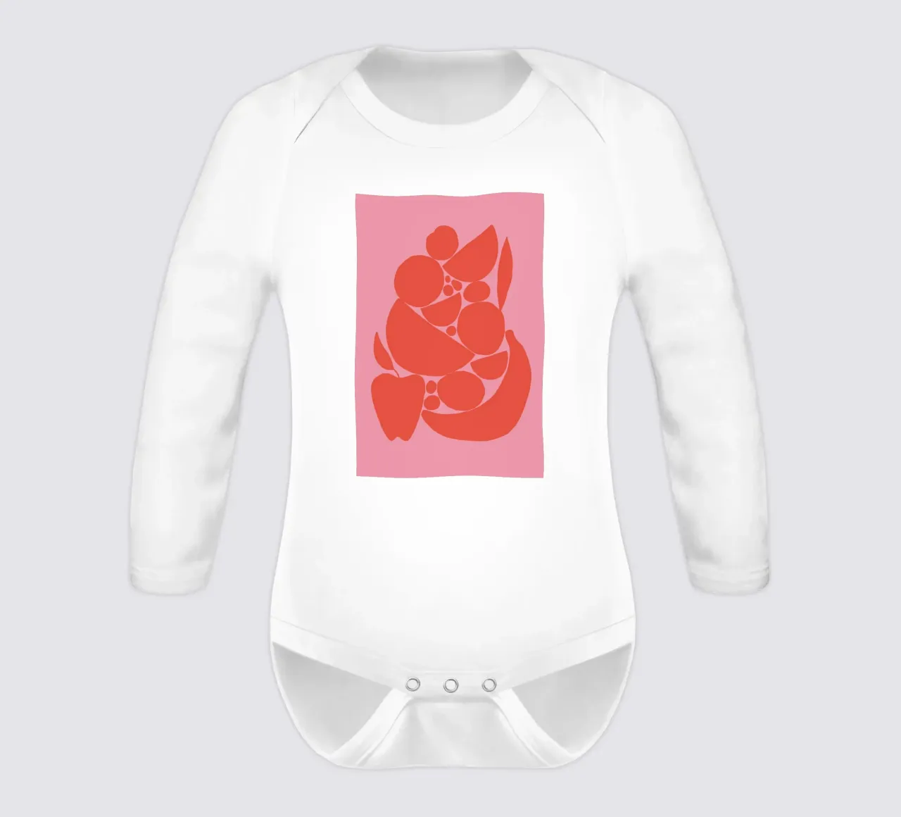 Fruit Party long-sleeve baby romper by Pure