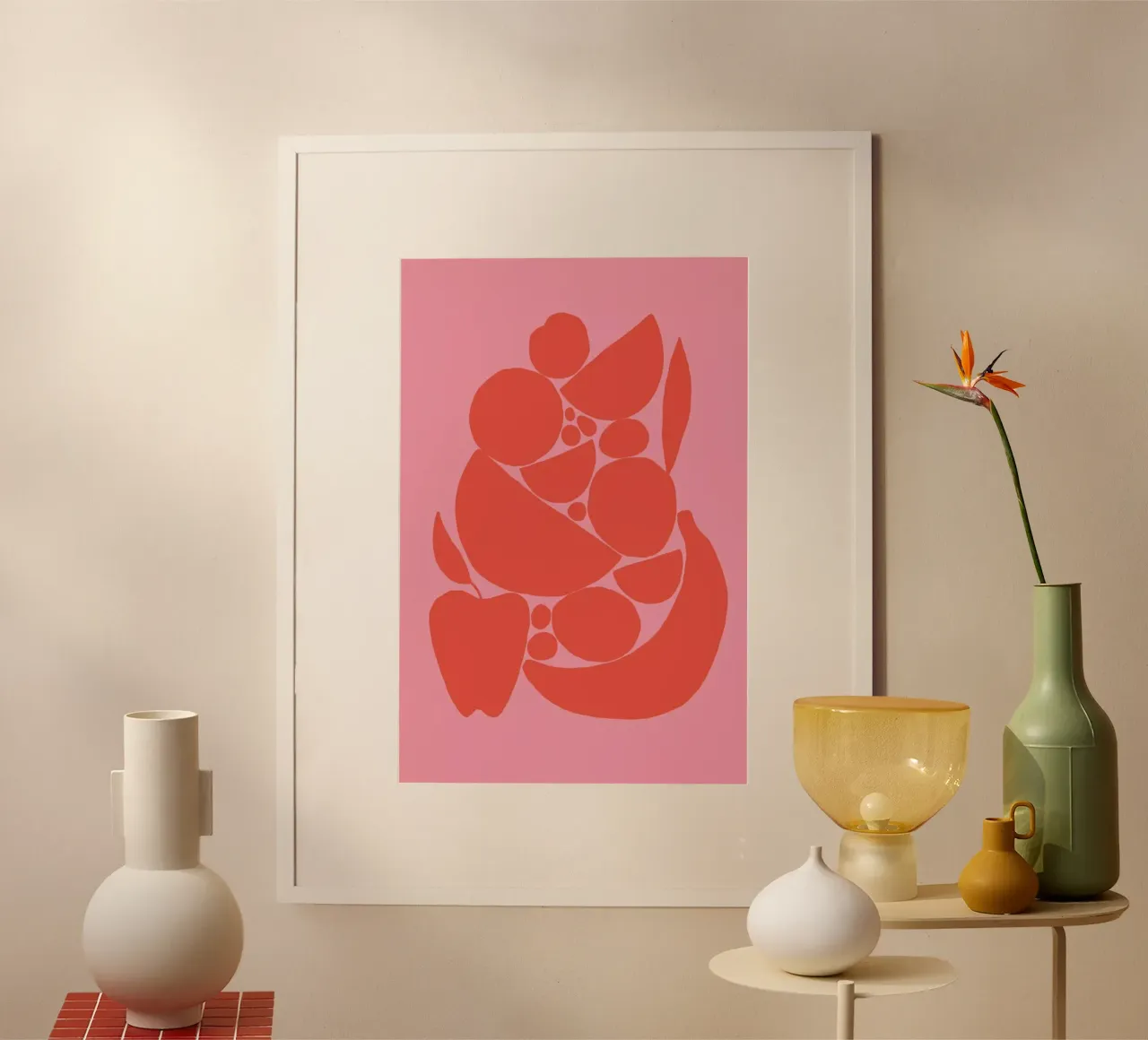 Fruit Party poster con telaio in plastica da Pure