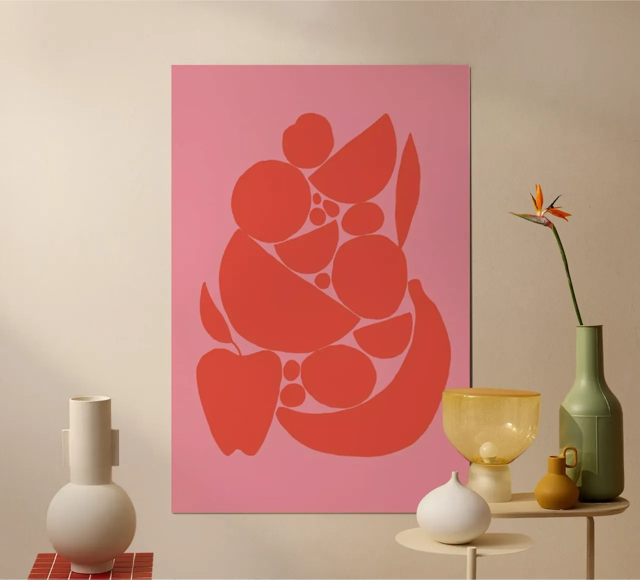 Fruit Party poster con telaio in plastica da Pure