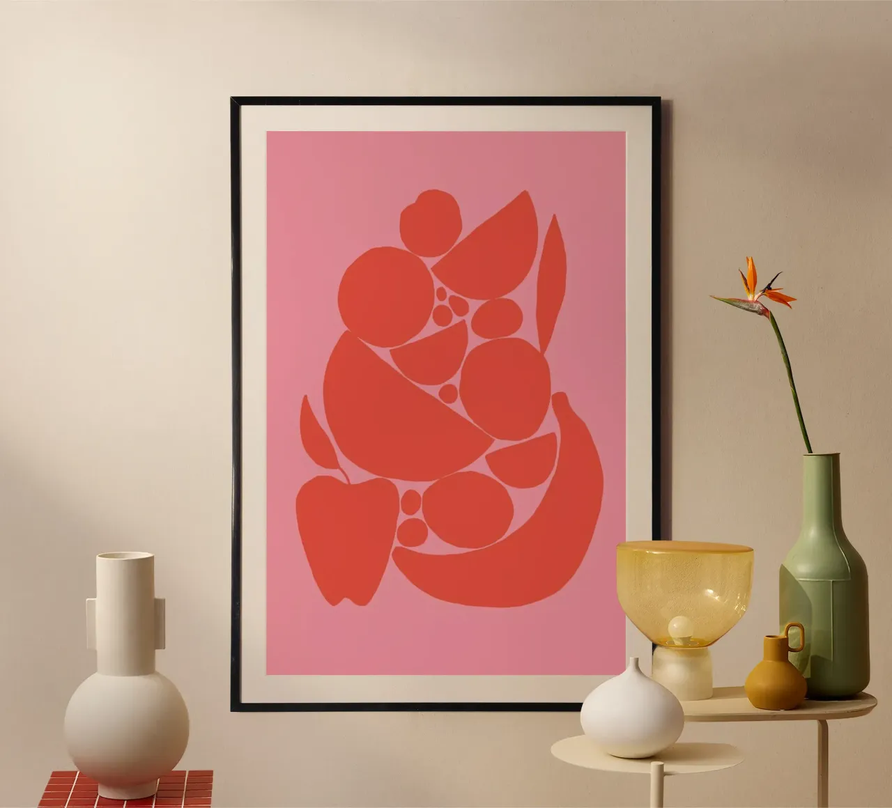 Fruit Party poster con telaio in plastica da Pure