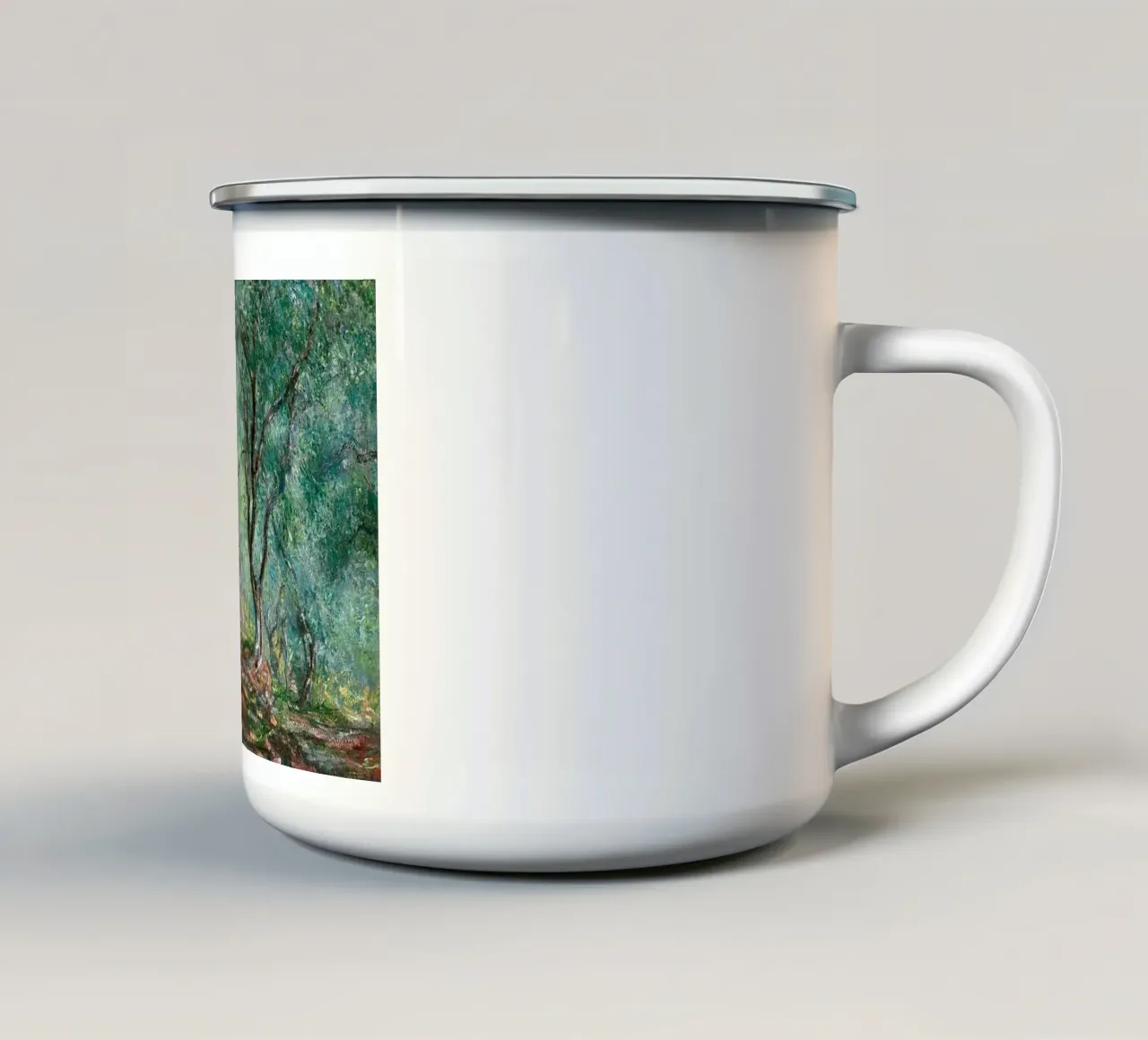 bella natura selvaggia claude monet tazza in smalto da belong shop