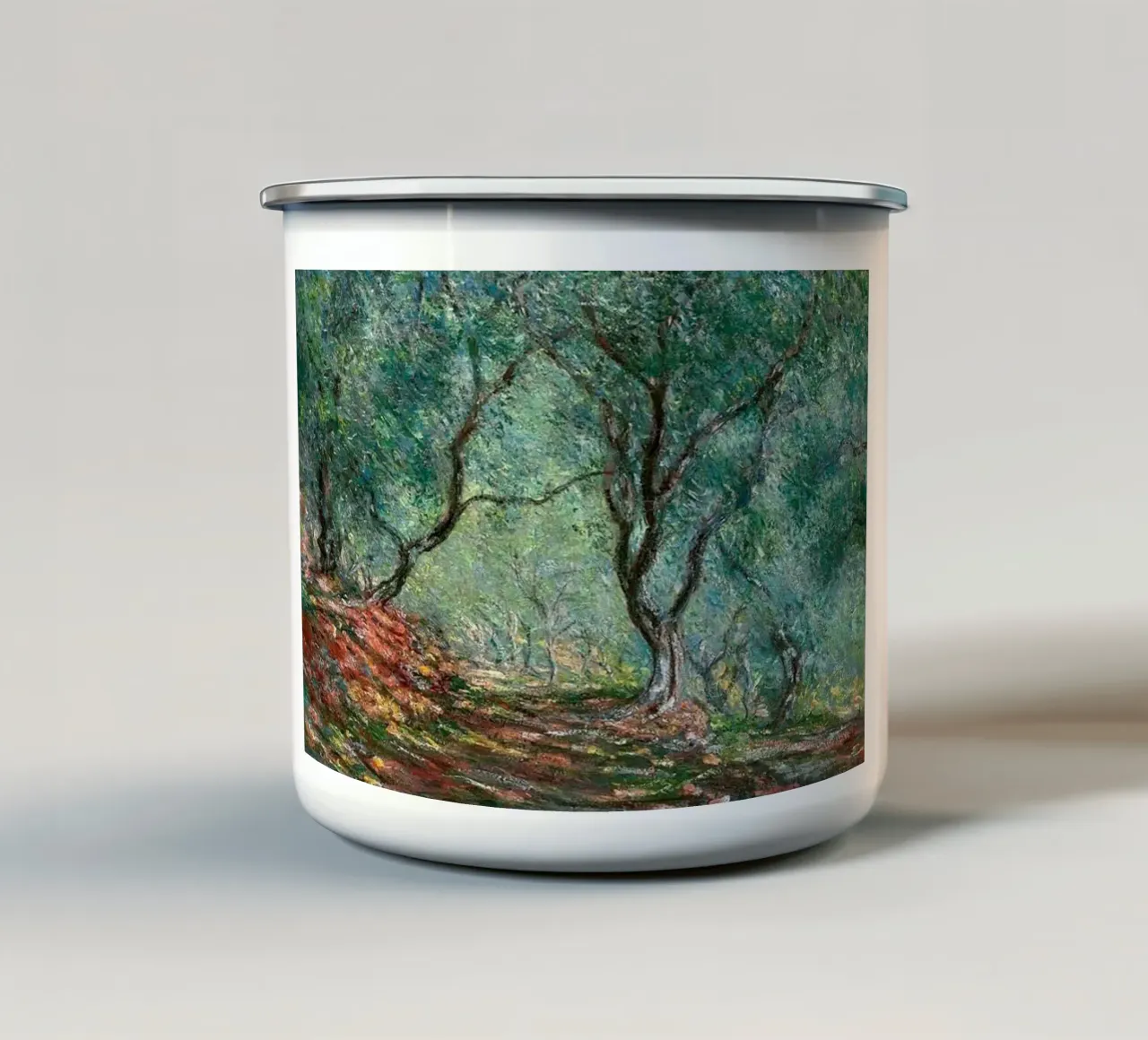 bella natura selvaggia claude monet tazza in smalto da belong shop