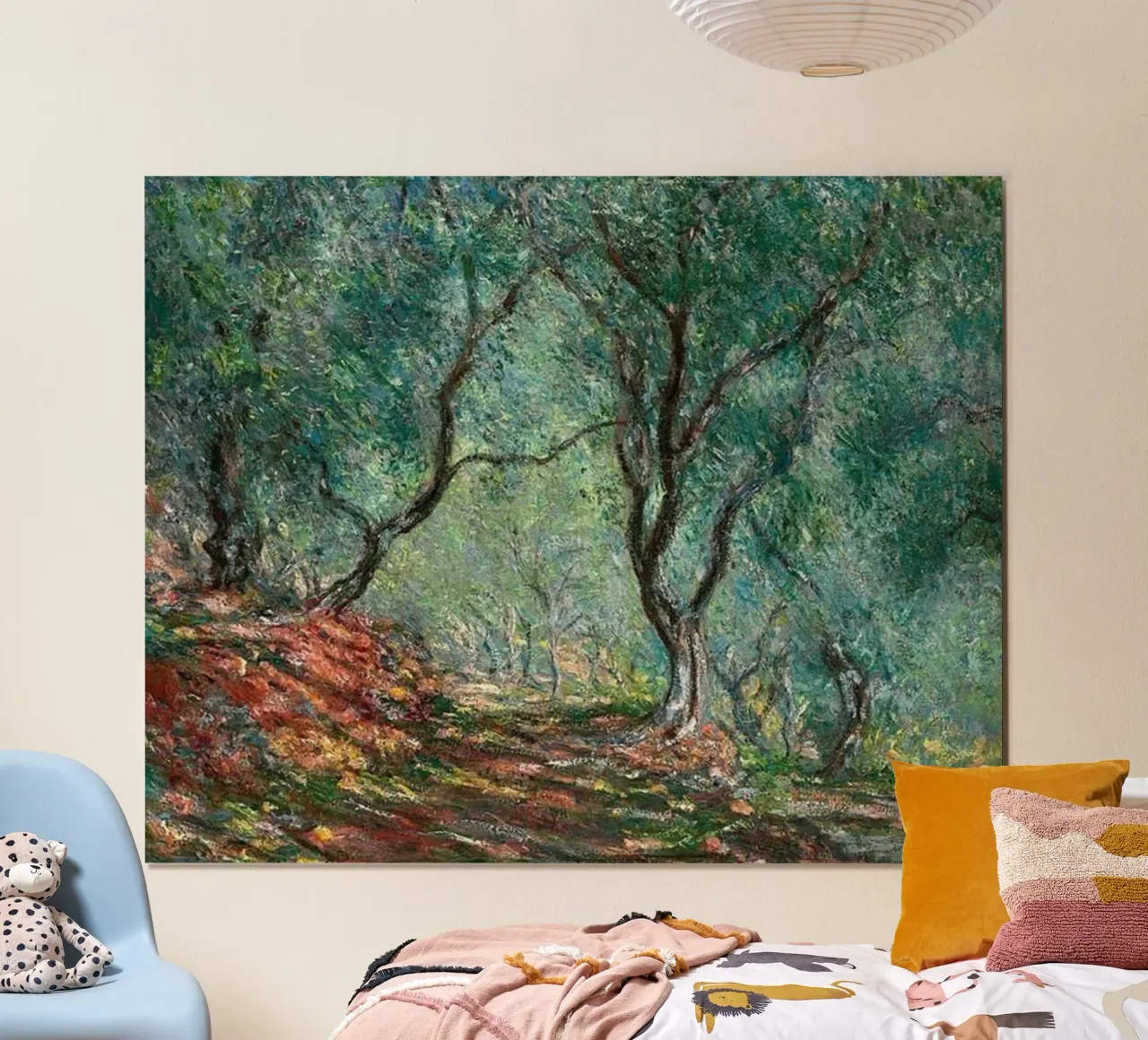 bella natura selvaggia claude monet poster con telaio in legno da belong shop