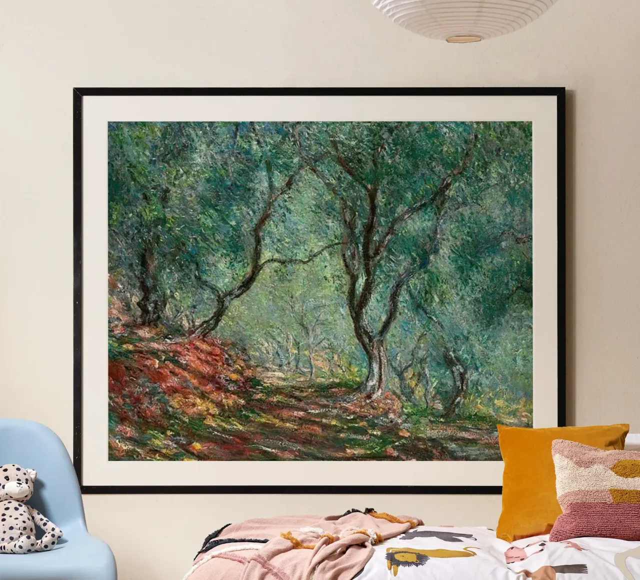 bella natura selvaggia claude monet poster con telaio in legno da belong shop