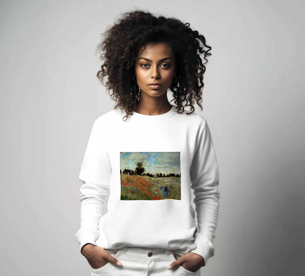 bambino che cammina in un prato claude monet felpa da belong shop