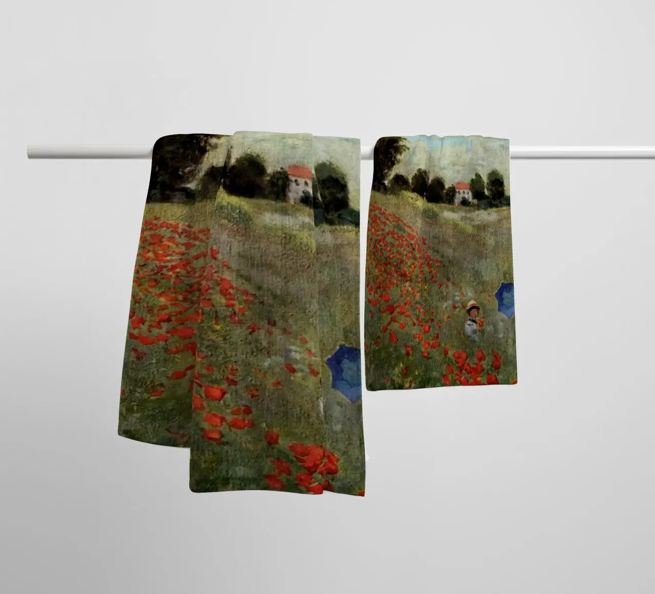 kind in weide claude monet badhanddoek van belong shop