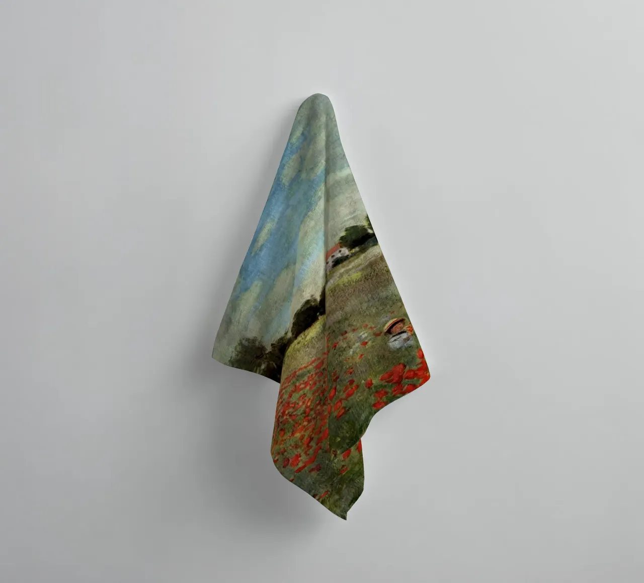 kind in weide claude monet badhanddoek van belong shop