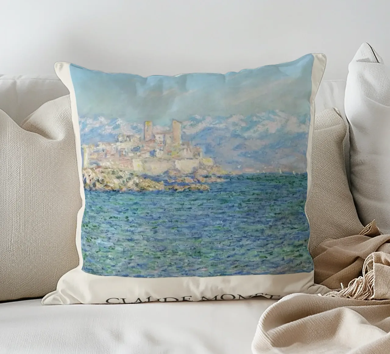 edifici cittadini sulla costa claude monet cuscino da belong shop