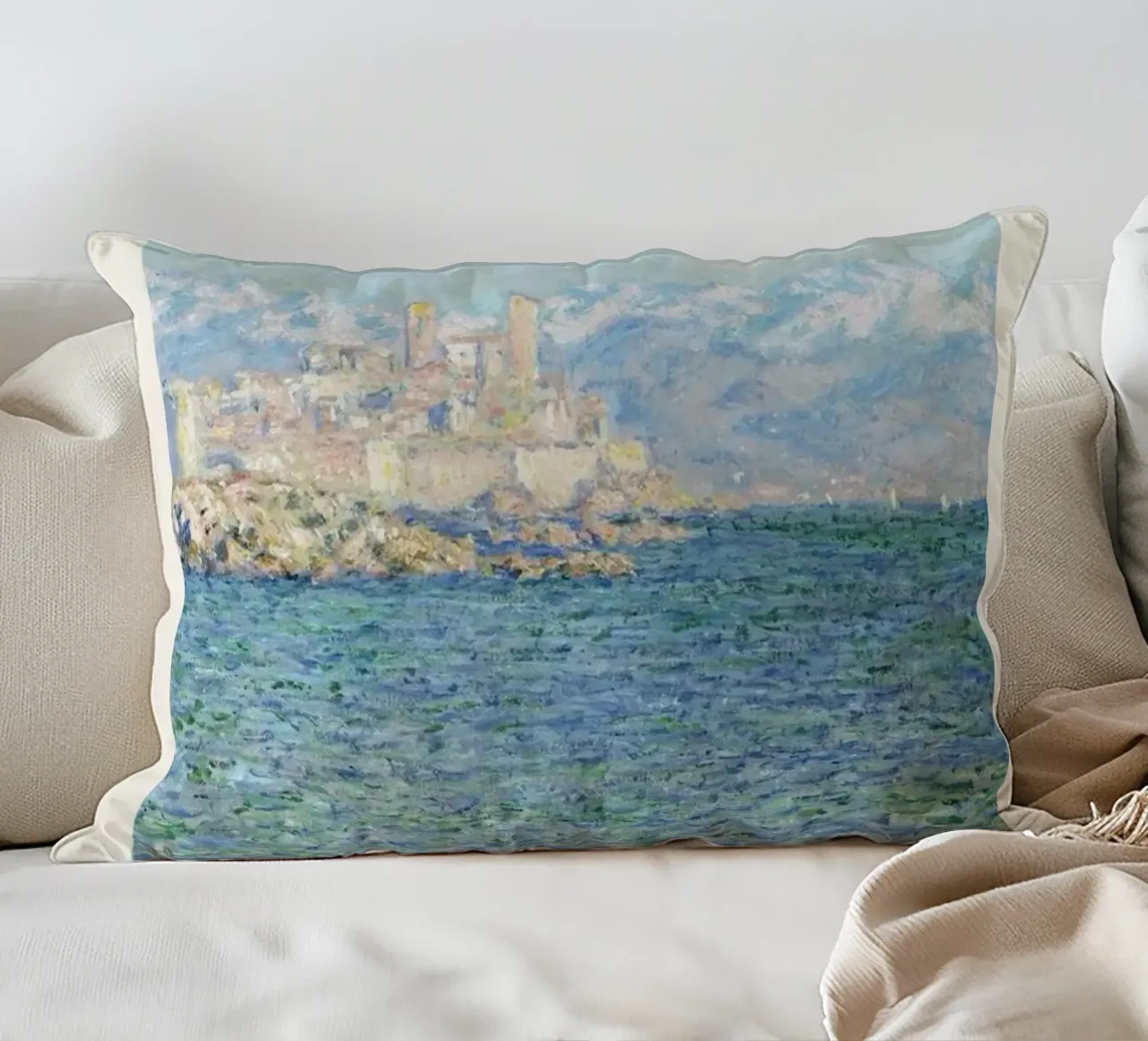 edifici cittadini sulla costa claude monet cuscino da belong shop