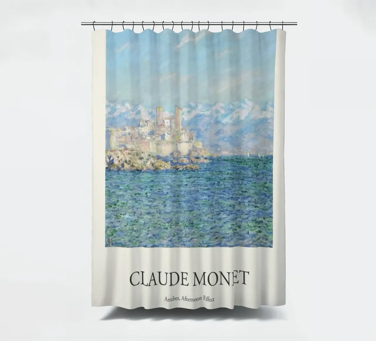 edifici cittadini sulla costa claude monet tenda da doccia da belong shop