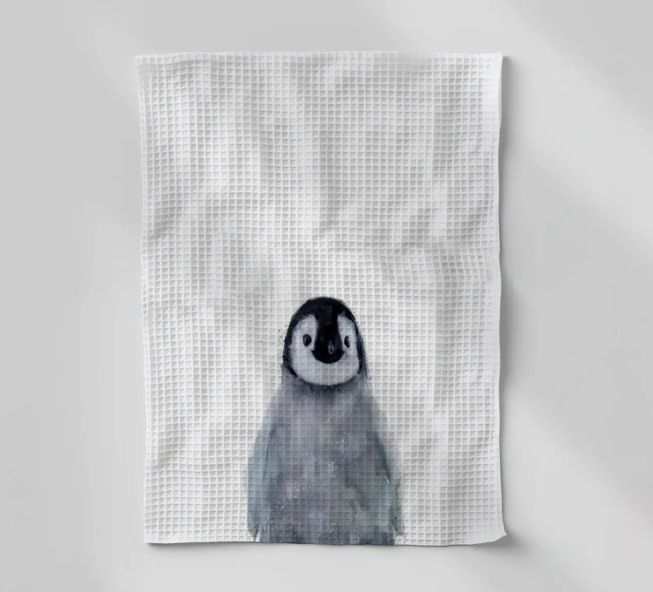 cute penguin baby amy hamilton tea towel by kbm store