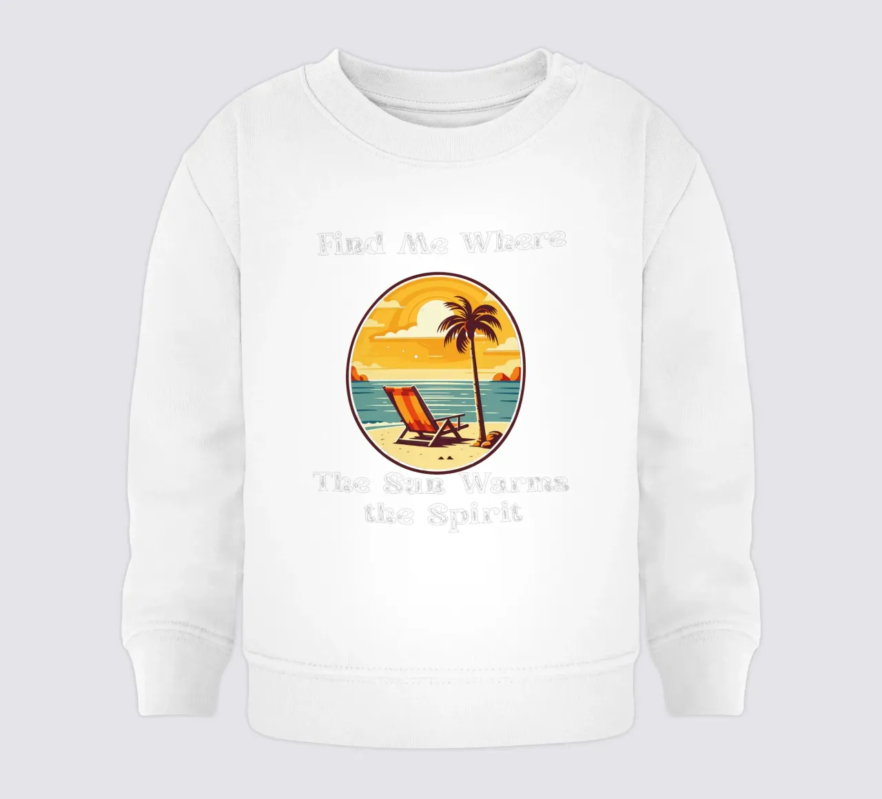 Warmed by the Sun, Led by the Spirit Find Me There baby sweatshirt by Lionandlamb