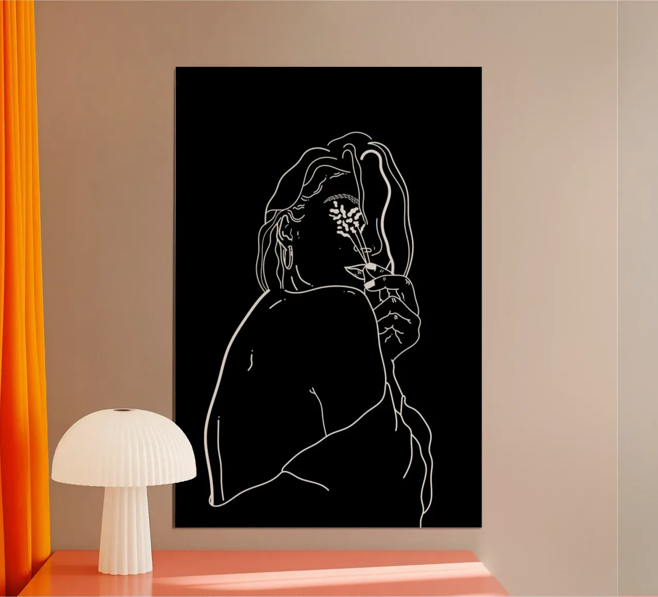 Eye Spy Black And White poster con telaio in plastica da Killin Studio