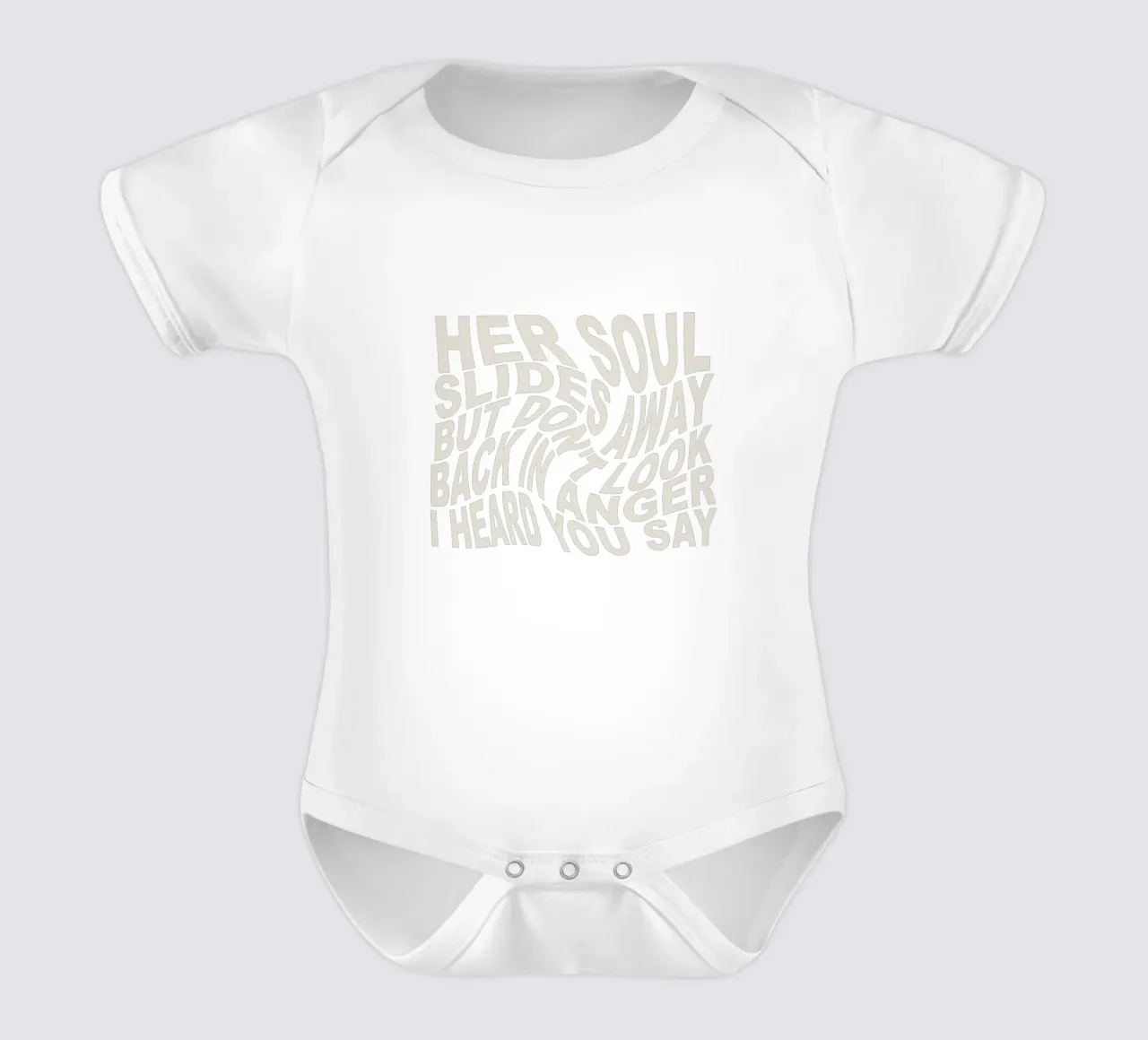 Blicken Sie nicht zornig zurück Kurzarm Babybody von Gunawan Rb