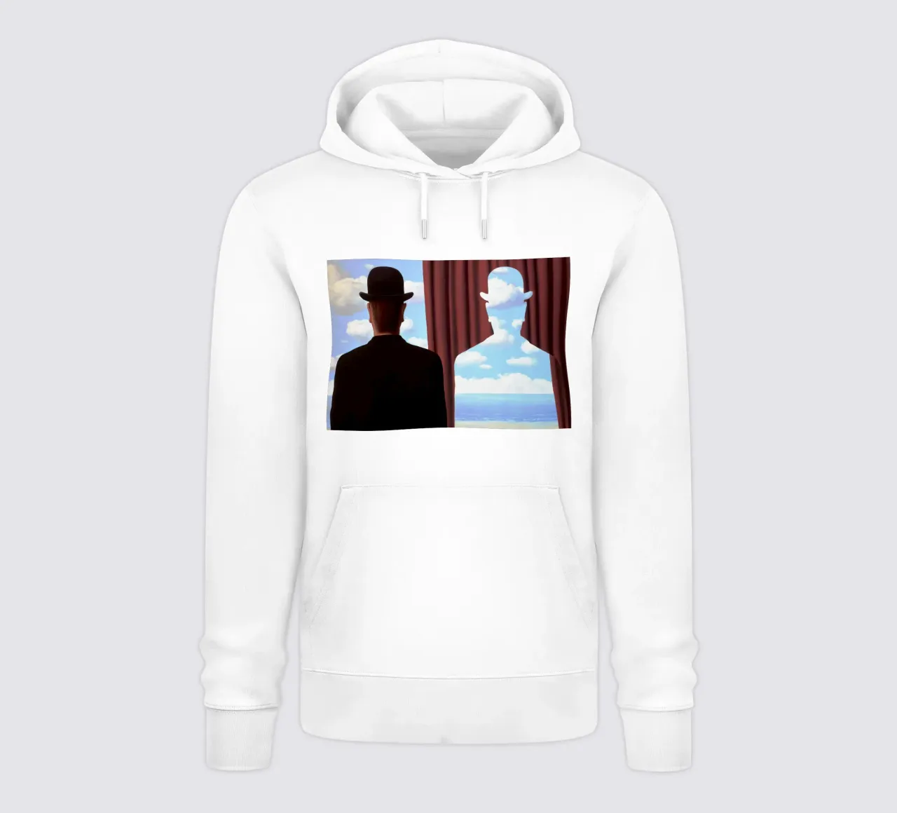 Man in Bowler Hat - Rene Magritte felpa con cappuccio da Attaboy Dsgn