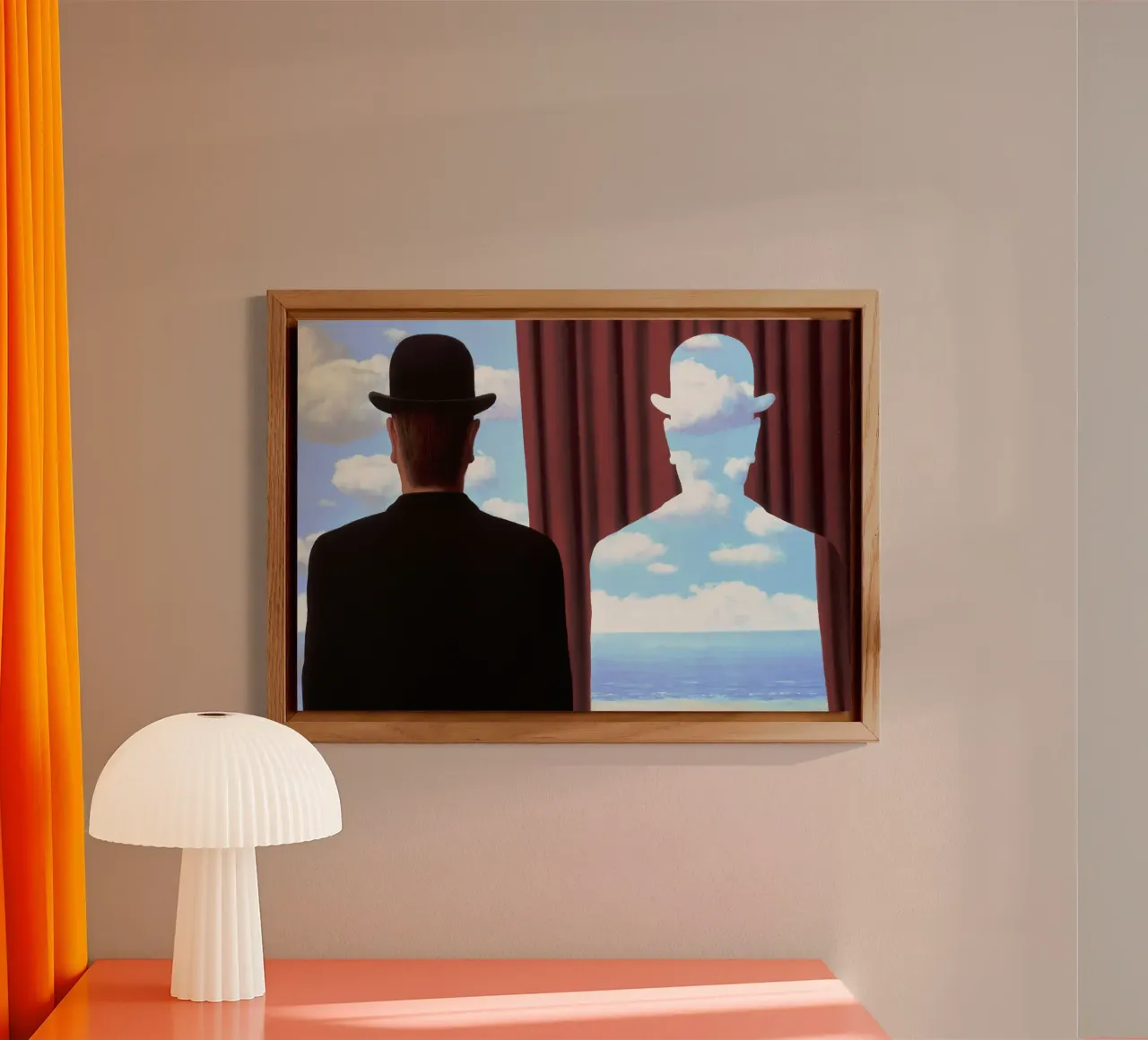 Man in Bowler Hat - Rene Magritte alluminio dibond da Attaboy Dsgn