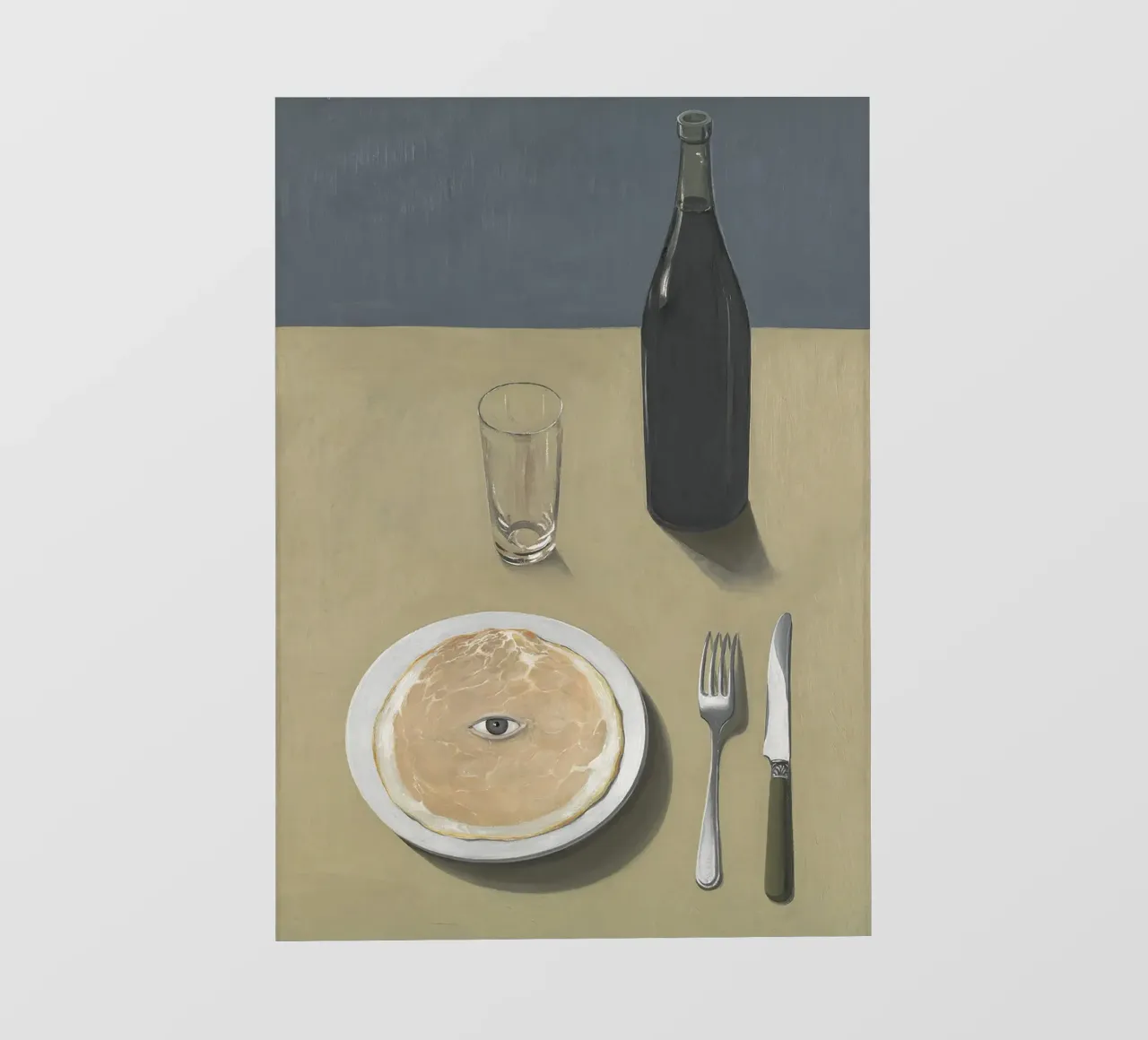 The Portrait - Rene Magritte backlit folie van Attaboy Dsgn