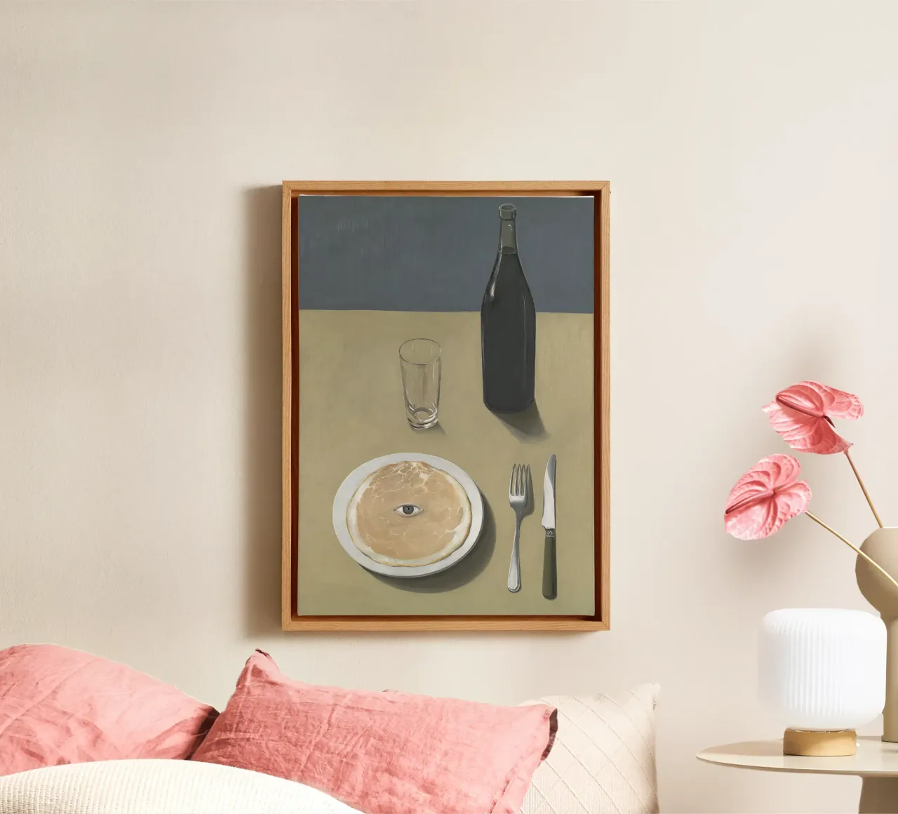 The Portrait - Rene Magritte tela con Cornice a cassetta da Attaboy Dsgn