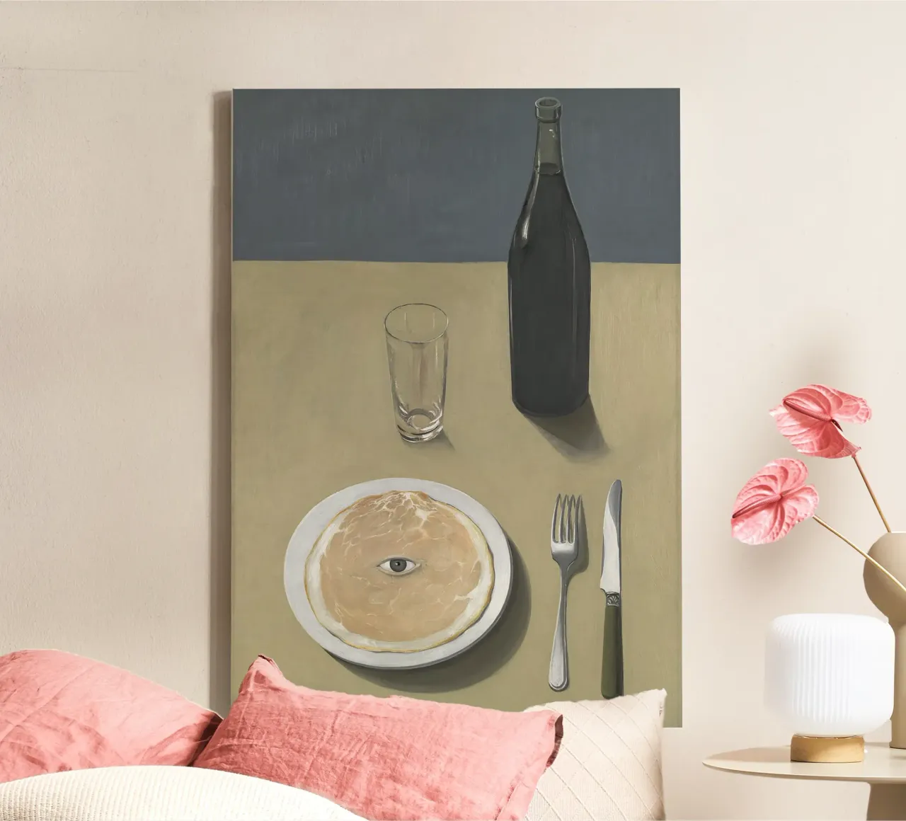 The Portrait - Rene Magritte tela con Cornice a cassetta da Attaboy Dsgn