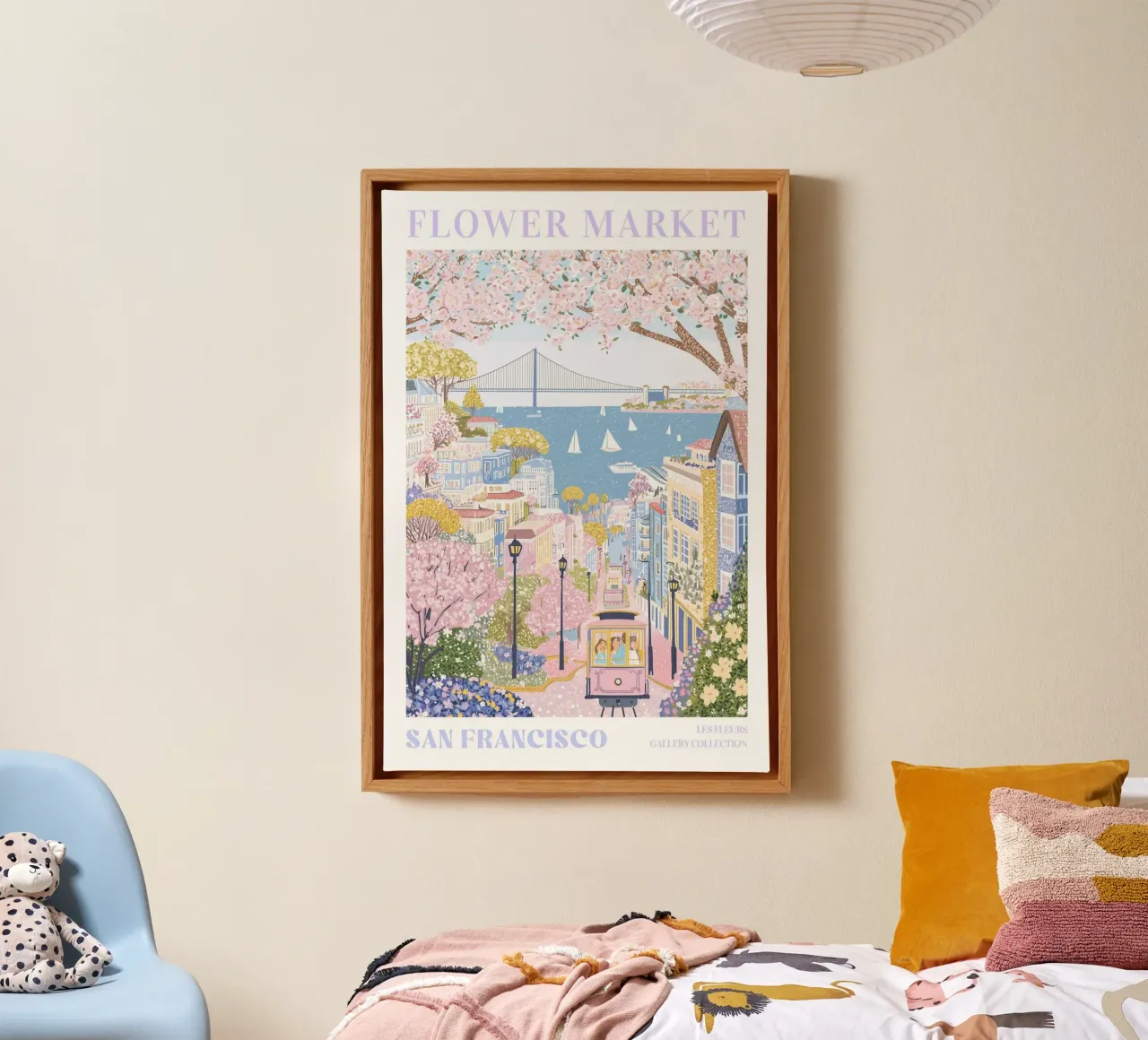Flower Market San Francisco, Travel Poster canvas by Gaia
